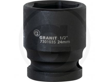 6-hranný nástrčný ořech 1/2“ 24mm GRANIT BLACK EDITION