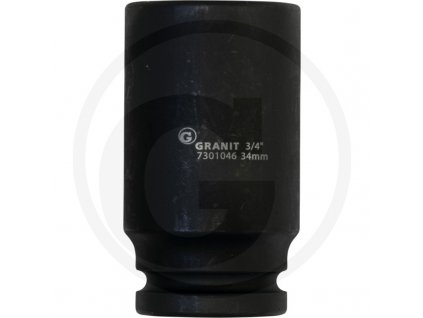 6-hranný nástrčný ořech 3/4“ 34mm GRANIT BLACK EDITION