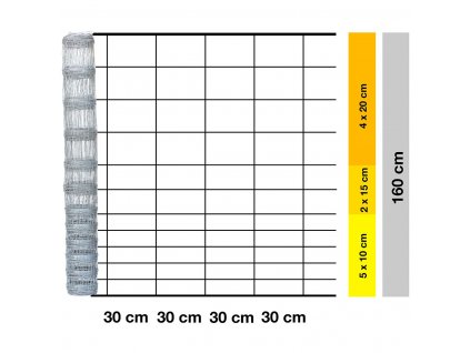 Lesní pletivo pozinkované 160 12 30 LIGHT
