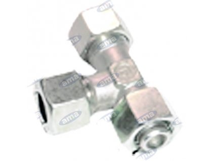 T spojka 1x převlečná matice 16x1,5, 2x matice s prstenem 10 mm