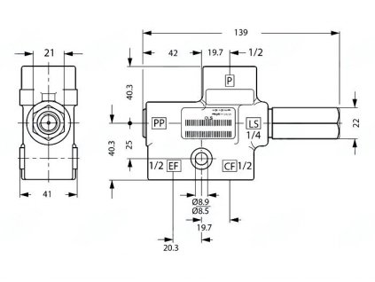 Přednostní ventil Danfoss - montáž na hadice
