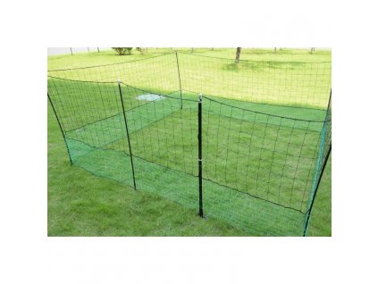 Síť pro drůbež - výška 125cm 21m + Brána  - nevodivá síť včetně brány, více variant 12-50m, 2 hroty 1,115m