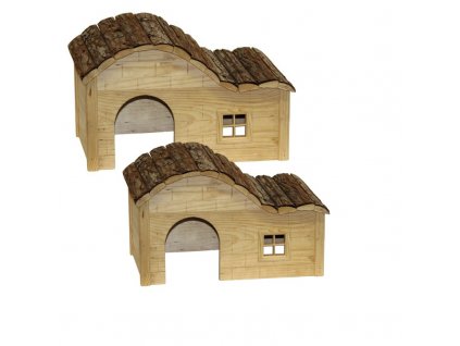 Domek pro malé hodavce, s kulatou střechou, 30 x 20 x 20 cm