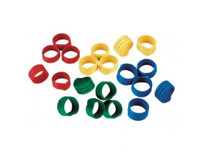 krouzky na slepice spiralove cervene 16 mm 20 ks