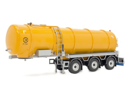 Model návěsu cisterny D Tec tank trailer žlutá MarGe 132 přední pohled