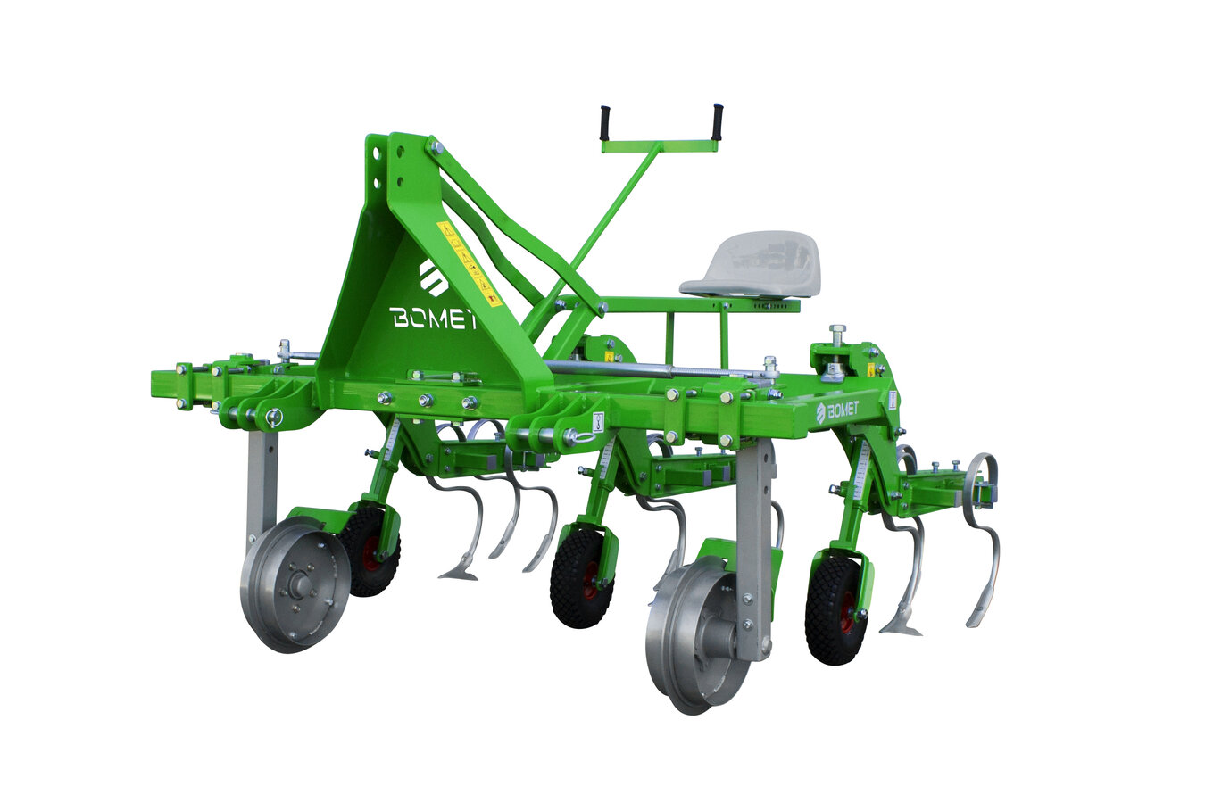 Plečka za traktor 4-řádky řiditelná | zelenina | jahody | NEMBUS | BOMET Typ kultivatoru: Pružinové radličky + pružinové hrábě