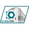 TOTAL Klíč nastavitelný, 300mm, CrV (Velikost 300mm)