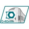 TOTAL Klíč nastavitelný, 300mm, CrV (Velikost 300mm)