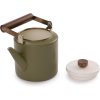 Smaltovaná konvice olivová Barebones 1