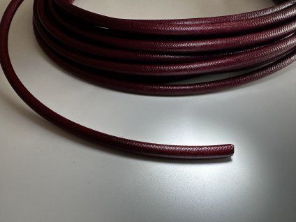 Bavlnou opletený kabel na svíčku - vínový