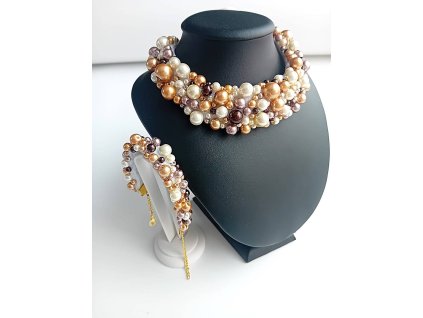 Dámsky perlový náhrdelník