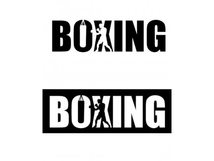 Samolepka na auto BOXING (Barva Černá)