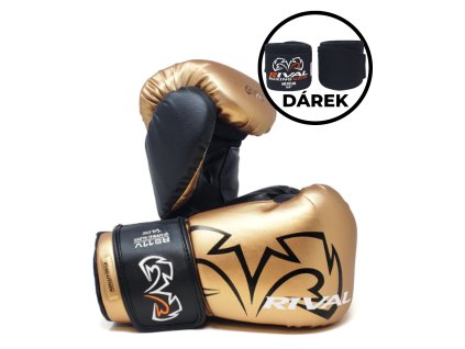 Rival RS11V Evolution - sparingové rukavice-zlaté (Velikost 16 oz)