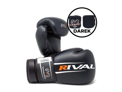 Rival RS60V Workout -sparingové rukavice- černé (Velikost 16 oz)