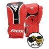 RDX Boxerské rukavice Aura Plus T17-červené (Barva Červená, Velikost 10 oz)