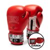 Leone ICONIC boxerské rukavice polokožené červené