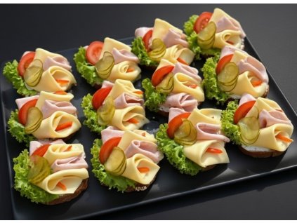 BOX MINI CHLEBÍČKŮ - ŠUNKA, SÝR