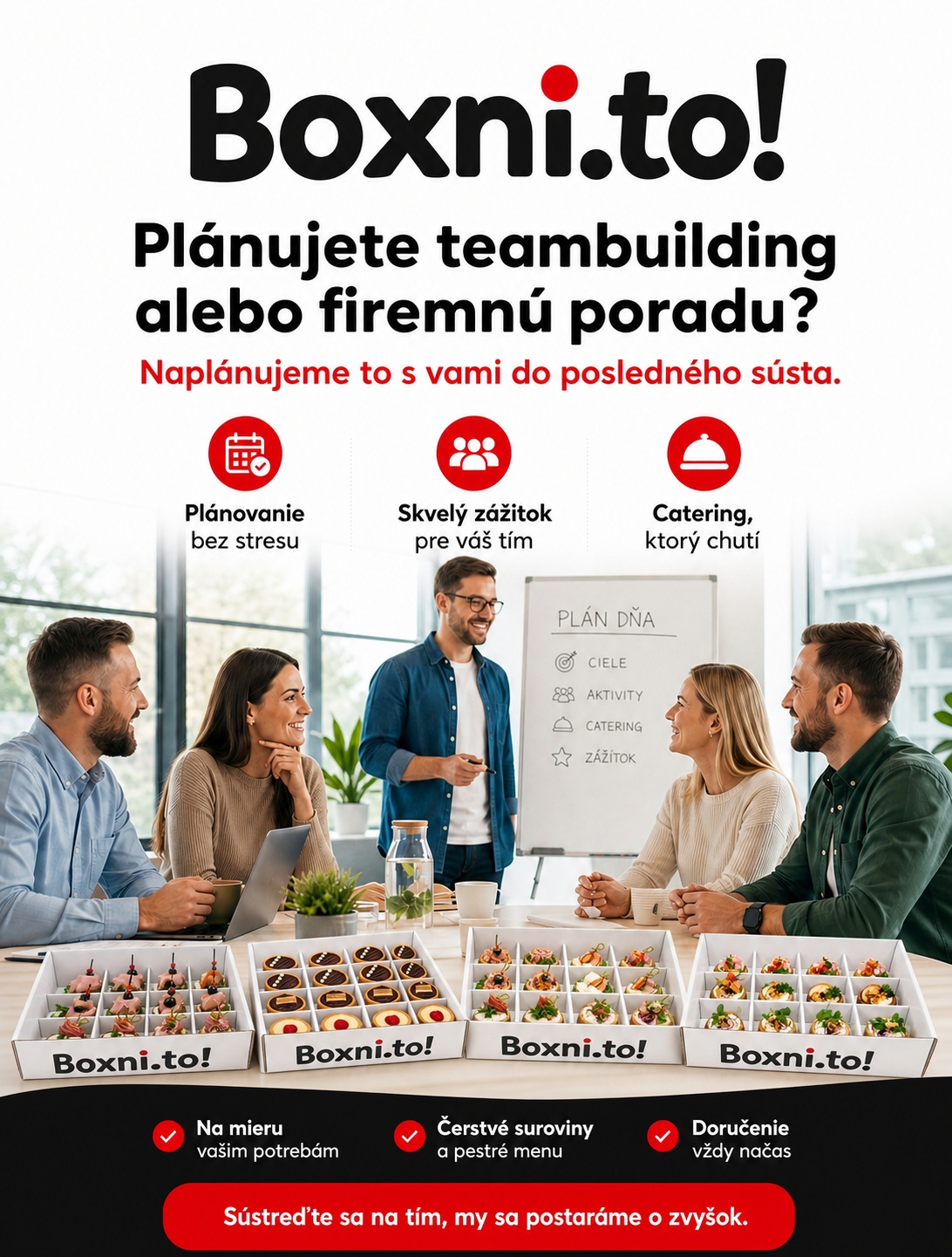 Ako naplánovať občerstvenie na teambuilding