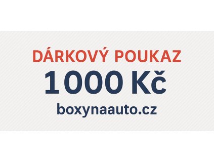 Dárkový poukaz 1000