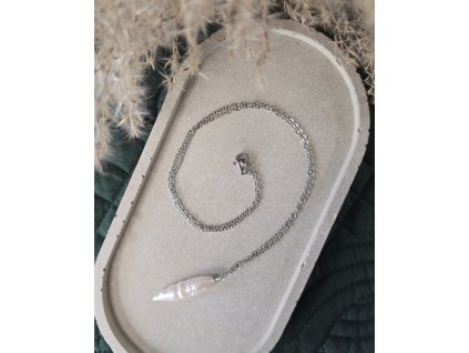 Rampouchová perla - stříbrná