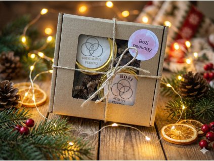 Dárkové balení Křišťálový a Růžový peeling malý