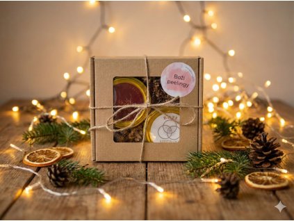 Dárkové balení Adventní vonný dým a Křišťálový peeling 70g