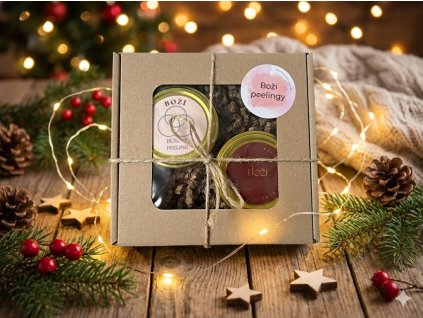 Dárkové balení Adventní vonný dým a Růžový peeling 70g