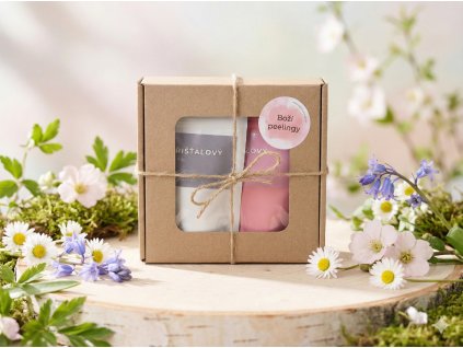 Růžový a Křišťálový PEELING (2x50g) - dárkové balení