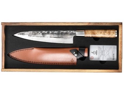 Kuchařský nůž s koženým pouzdrem - 20,5 cm - VG10