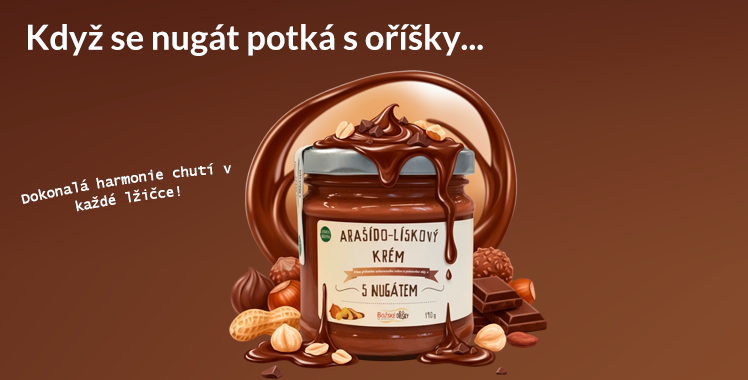 Arašídovo-Lískový krém s nugátem