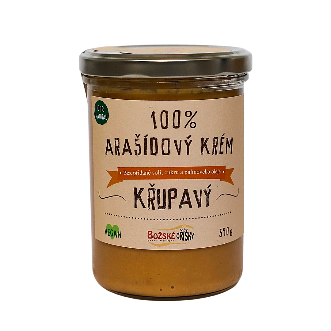 Božské Oříšky 100% Arašídový krém - křupavý 390 g