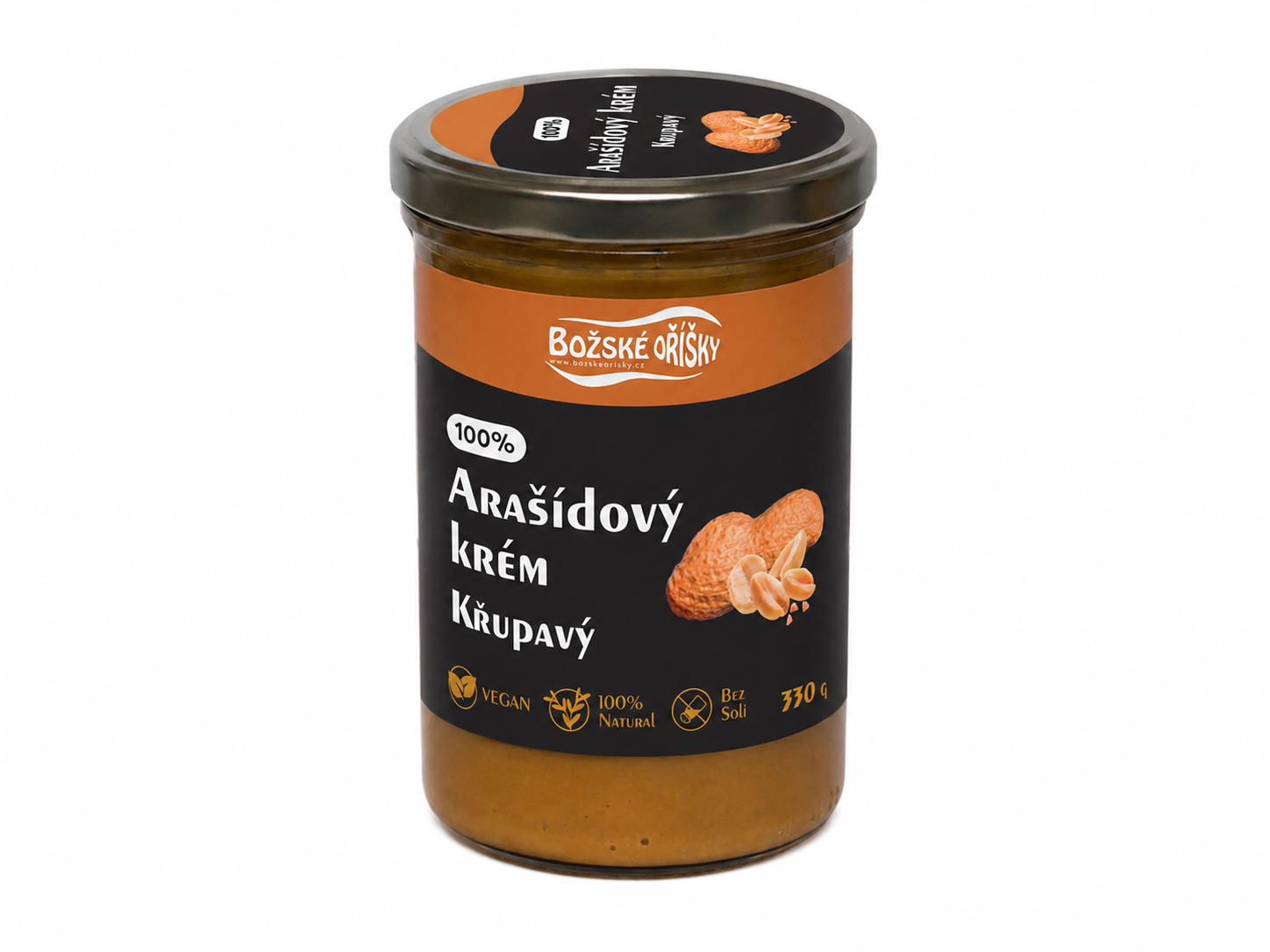 Božské Oříšky 100% Arašídový krém - křupavý 390 g