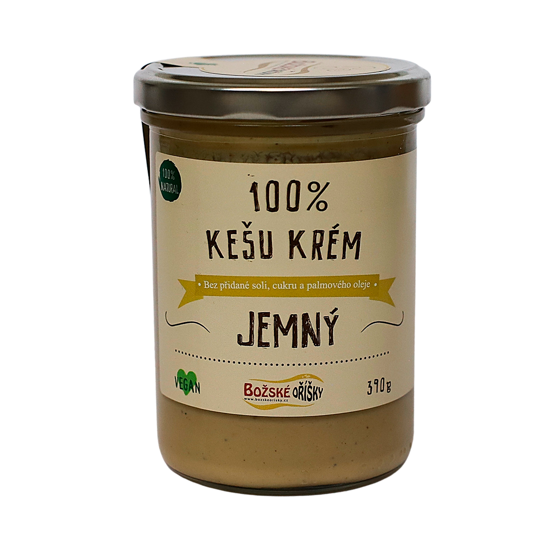 Božské Oříšky 100% Kešu krém - jemný 390 g