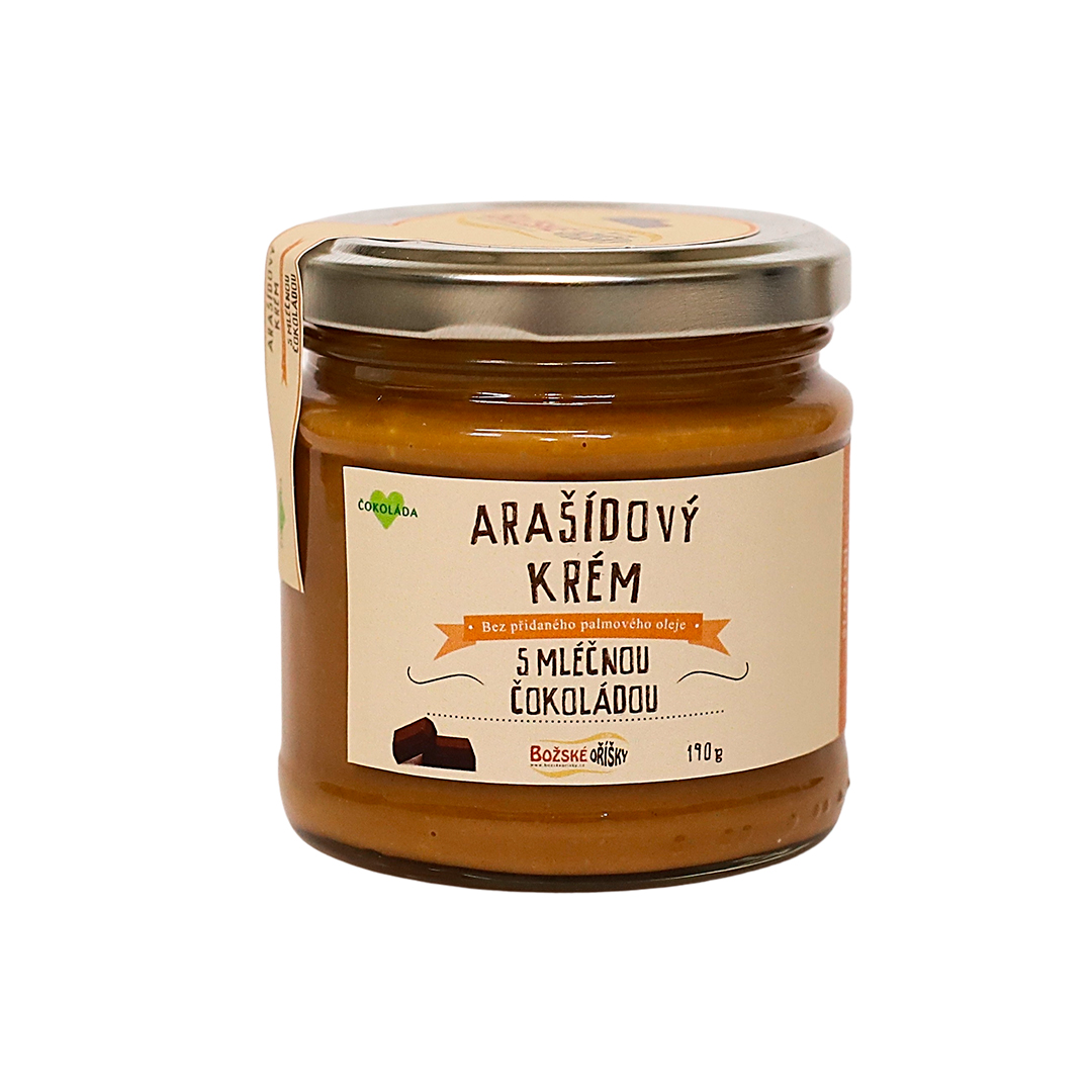 Božské Oříšky Arašídový krém s mléčnou čokoládou 190 g