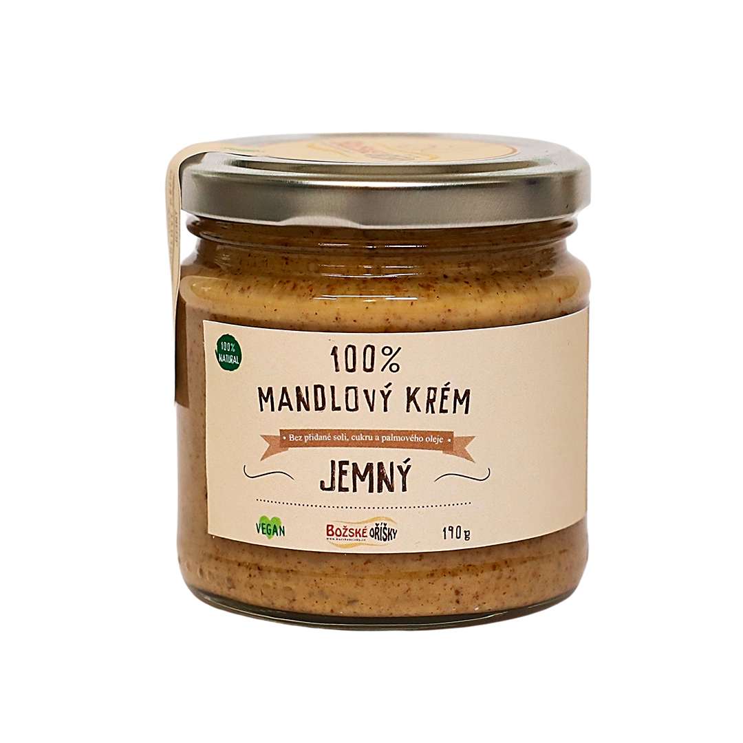 Božské Oříšky 100% Mandlový krém - jemný 190 g