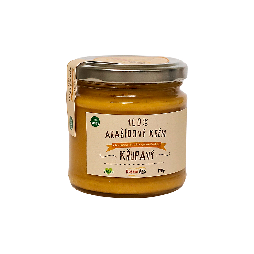 Božské Oříšky 100% Arašídový krém - křupavý 190 g