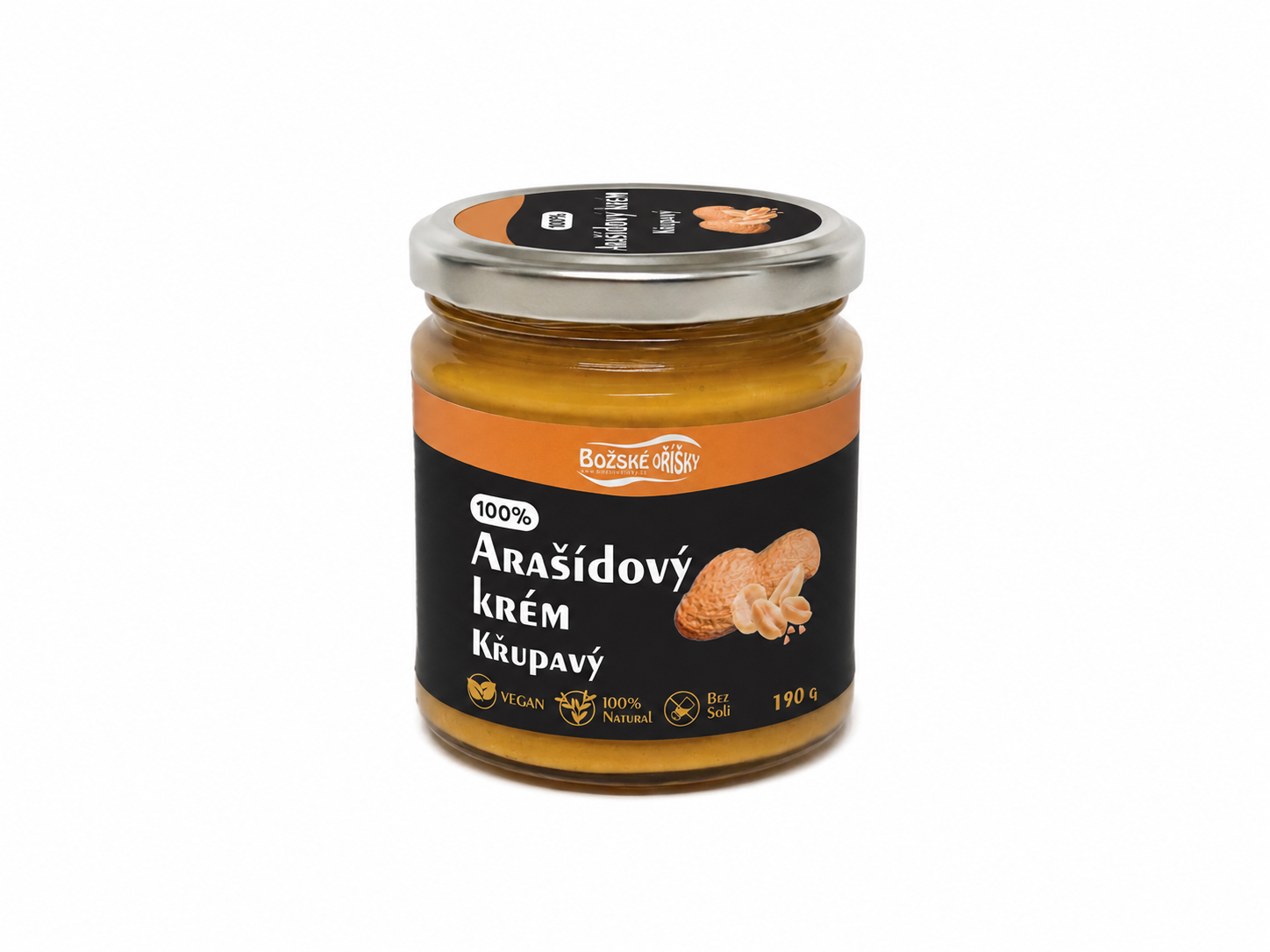 Božské Oříšky 100% Arašídový krém - křupavý 190 g