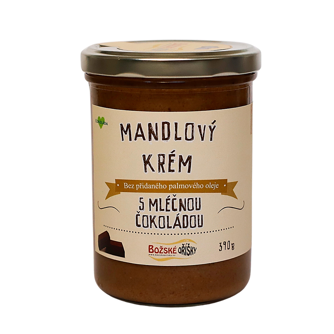 Božské Oříšky Mandlový krém s mléčnou čokoládou 390g