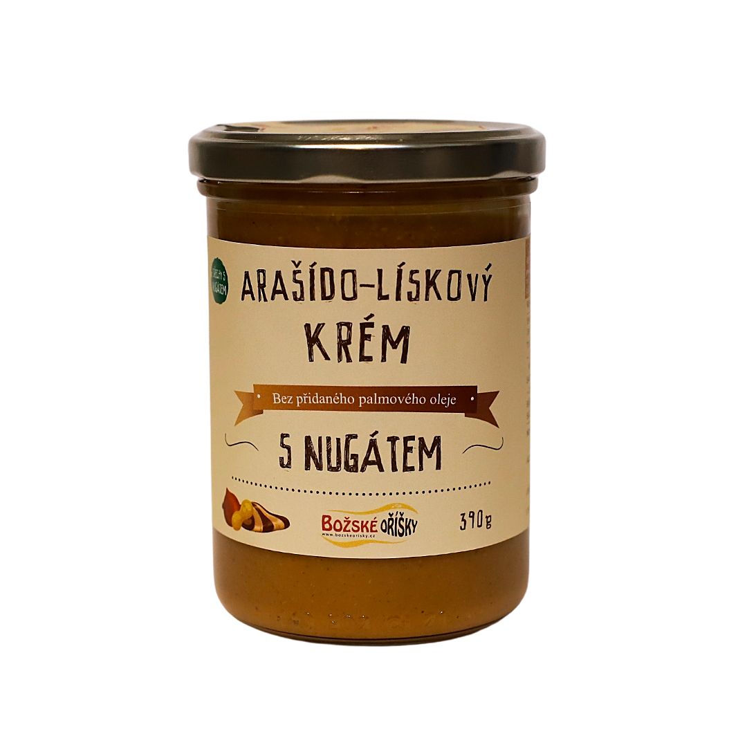 Božské Oříšky Arašído-Lískový krém s nugátem 390g