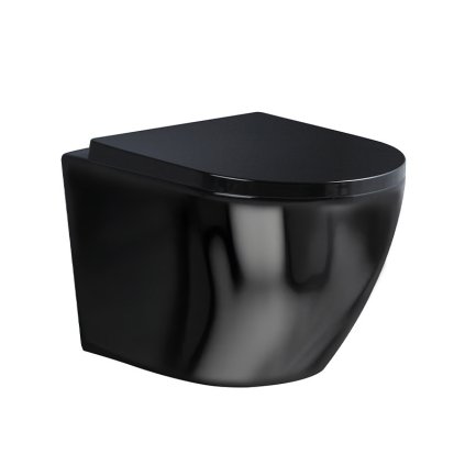 Závěsná WC mísa se SoftClose sedátkem HYD-4770, černá