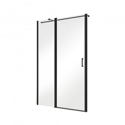 Jednokřídlé sprchové dveře EXO-C BLACK 100x190 (110x190, 120x190) pro instalaci do niky
