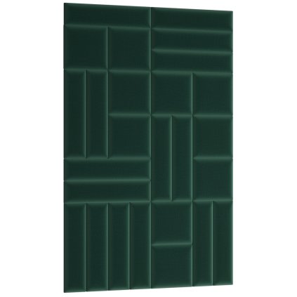 Čalouněný panel Quadratta 120x195 cm tmavě zelený