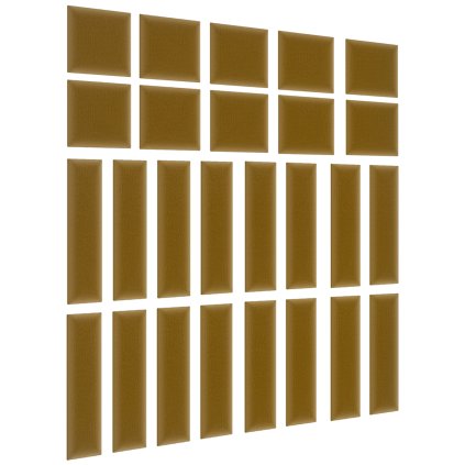 Čalouněný panel Quadratta 120x195 cm žlutý