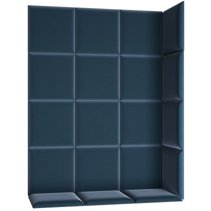 Čalouněný panel Quadratta 120x160 cm modrý