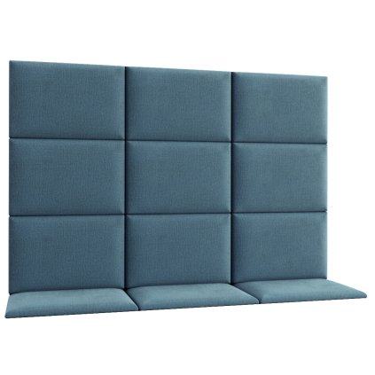 Čalouněný panel Quadratta 180x120 cm modrý