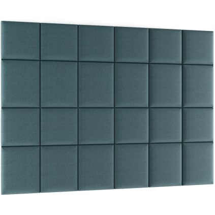 Čalouněný panel Quadratta 240x180 cm modrý