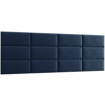 Čalouněný panel Quadratta 240x90 cm tmavě modrý
