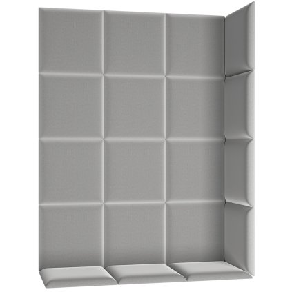 Čalouněný panel Quadratta 120x160 cm šedý