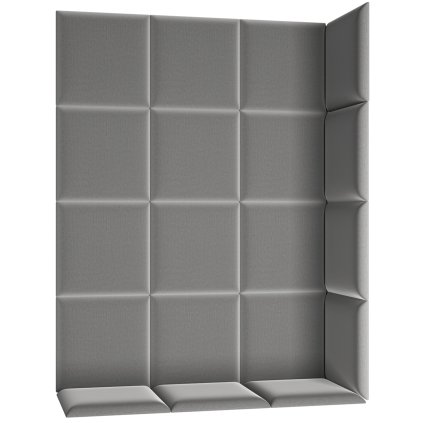 Čalouněný panel Quadratta 120x160 cm šedý