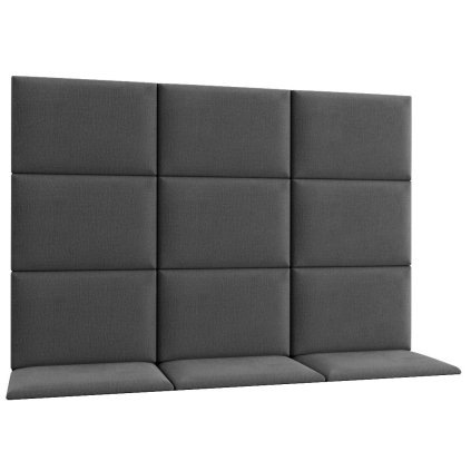 Čalouněný panel Quadratta 180x120 cm tmavě šedý